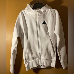 Adidas White Hoodie with Black Logo